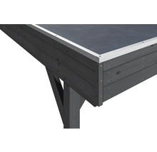 Doppelcarport SKAN Holz Grunewald inkl. EPDM Folie 622 x 796 cm Schiefer