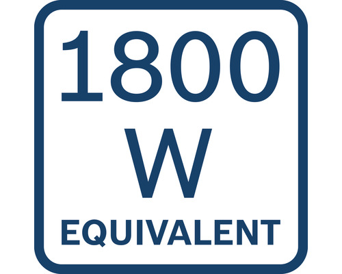 Label de puissance équivalente 1800 watts