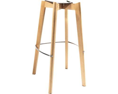 Tabouret en bois avec repose-pieds