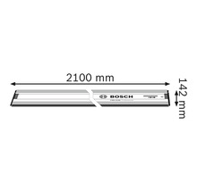 Rail de guidage Bosch avec des dimensions de 2100 mm de long et 142 mm de large