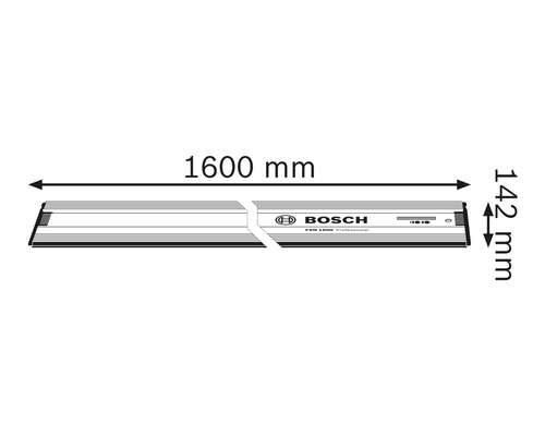 Bosch Führungsschiene, 1600 mm lang, 142 mm breit