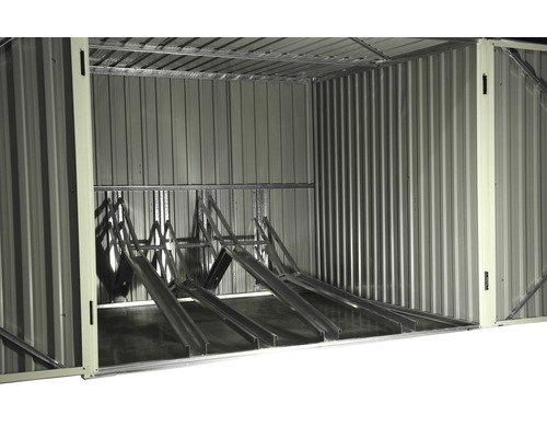 Fahrradbox mit drei Fahrradständern