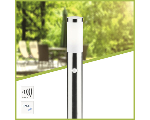 Luminaire d''extérieur en acier inoxydable avec détecteur et indice de protection IP44