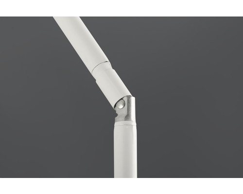 Detailansicht eines weißen Lampengelenks