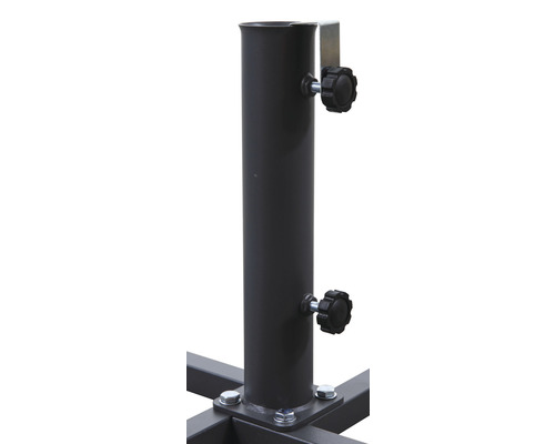 Support de parasol en métal avec vis pour fixer le parasol