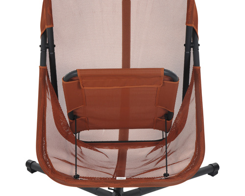 Detailansicht eines Hängesessels mit Ablagetasche