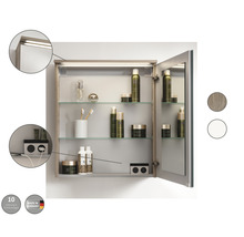 Spiegelschrank FACKELMANN Oxford 60.2 x 20 x 69.6 cm weiß 1-türig LED IP 20