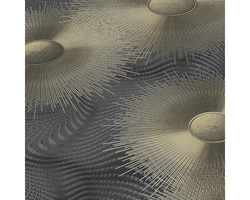 Tapete mit abstraktem Muster und metallischen Akzenten