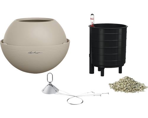 Lechuza Puccini Komplettset Pflanzgefäß mit Bewässerungssystem, Dünger und Wasserstandsanzeiger