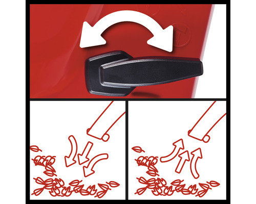 Symbolische Darstellung eines Umschalters für die Saug- und Blasfunktion eines Laubsaugers