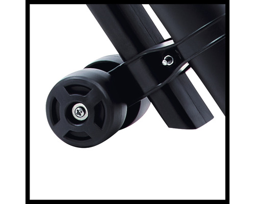 Detailaufnahme eines Rollensatzes mit Befestigung