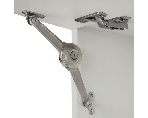 Möbelbeschlag zur Unterstützung beim Öffnen und Schließen von Schranktüren