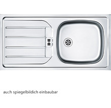 Spüle aus Edelstahl mit Abtropffläche