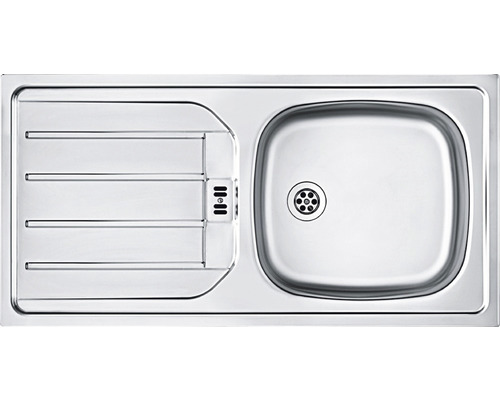 Edelstahlspüle mit Abtropffläche