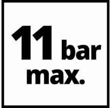 Pression maximale 11 bar