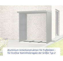 Aluminium Unterkonstruktion für Fußböden für EcoStar Kaminholzregale der Größe Typ 2