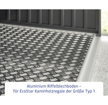Aluminium Riffelblechboden für EcoStar Kaminholzregale Größe Typ 1