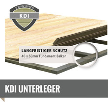 KDI Unterleger mit 40 x 60 Millimeter Fundament Balken für langfristigen Schutz