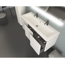 Meuble sous-vasque Baden Haus Icona couleur de façade blanc mat 140 x 55 x 48 cm