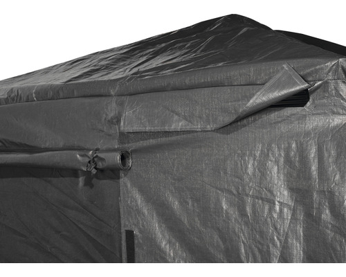 Vue détaillée d''un pavillon avec paroi latérale enroulable