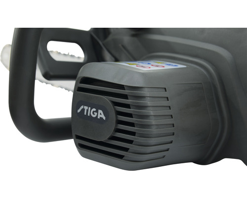 Logo Stiga sur un taille-haie