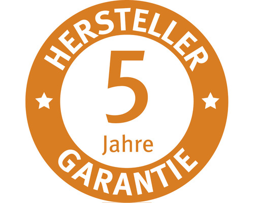 Herstellergarantie: 5 Jahre