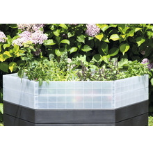 Carré potager classique GARANTIA ERGO Turbo XL 75 avec système d'économie d'eau Flora 145 x 145 x 75 cm wood