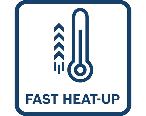 Schnelles Aufheizen Symbol