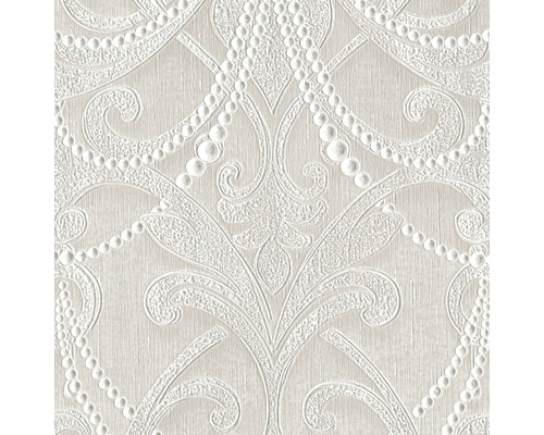 Tapete mit floralem Muster und Perlenoptik