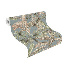 Papier peint intissé 485257 Florentine III palmiers bleu