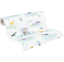 Vliestapete 38114-1 Little Love Safari blau gelb