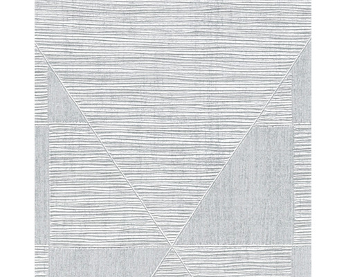 Grafische Tapete mit geometrischem Muster und Holzoptik