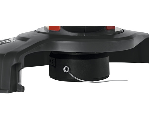 Vue détaillée de la tête de coupe d''un coupe-bordure