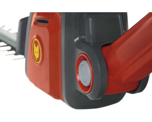 Vue détaillée d''un taille-haie avec le logo Wolf Garten