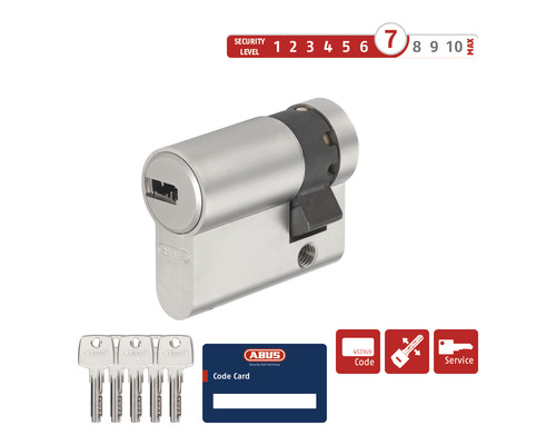 ABUS Wendeschlüssel-Zylinder mit Schlüssel, Code Karte und Sicherheitsstufe 7
