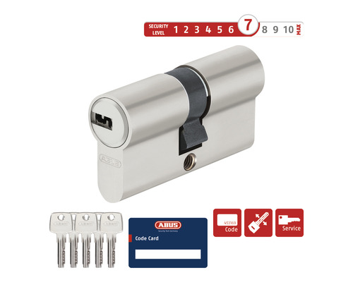Cylindre ABUS avec clés et carte de code