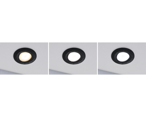 Spot encastrable avec différentes couleurs de lumière