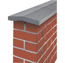 Mauerabdeckung Satteldach naturgrau 49 cm x 35 cm x 3,5-5,5-5,5 cm