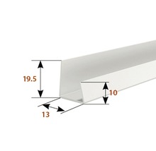 Profilé d'encadrement CATNIC PVC rigide pour plaques de plâtre 12,5 mm 2500 x 13 x 19,5 mm-thumb-1