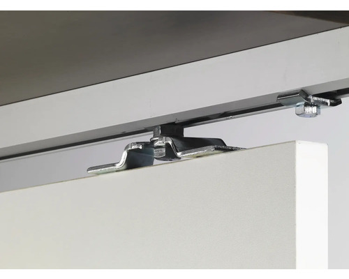 Schiebetürbeschlag mit Laufschiene und Befestigung