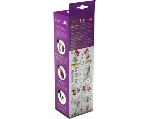 Hailo Easy Clix Living Möbelgleiter Montagesatz Verpackung
