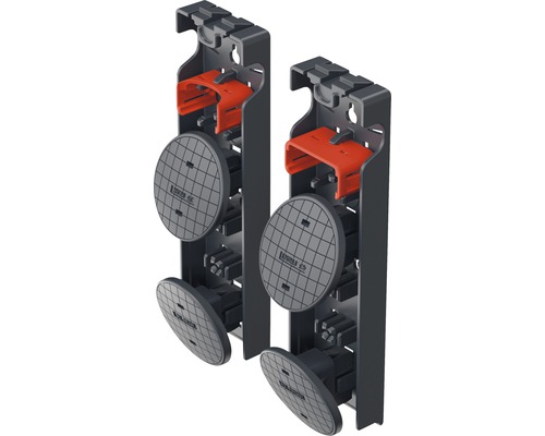 Zwei Abfallbehälter-Halterungen zur Wandmontage