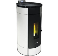 Pôele à granulés FreePoint Globe en acier blanc 10.5 kW