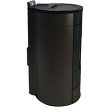 Pôele à granulés FreePoint Globe en acier moka 10.5 kW
