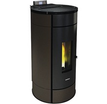 Pôele à granulés FreePoint Globe en acier moka 10.5 kW