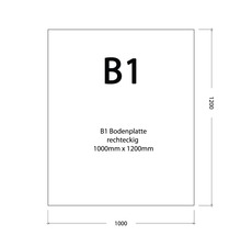 Plaque de sol B1 rectangulaire mesurant 1000 mm sur 1200 mm