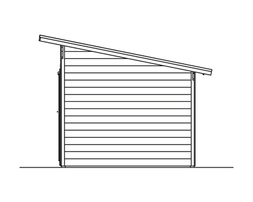 Abbildung eines Gartenhauses mit Pultdach
