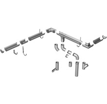 Marley Rinnenhalter Kunststoff verstellbar eckig Schokoladenbraun RAL 8017 NW 70 mm-thumb-2