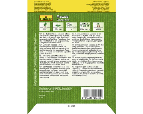 Masada Zuckermelone Samenpackung
