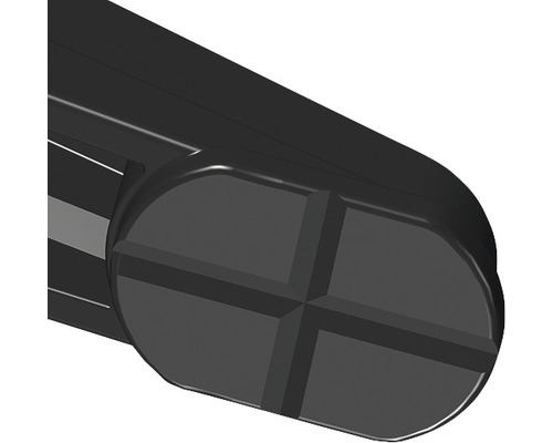 Detailaufnahme einer schwarzen Kreuzschlitzschraube